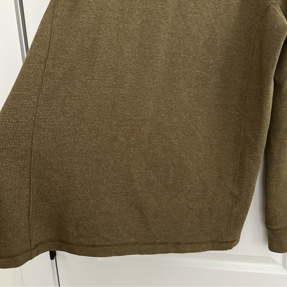 Eddie Bauer Green Long Sleeve Waffle Knit Thermal Henley Shirt - Picture 11 of 14